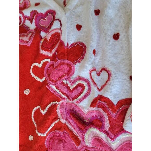 Design options Philip Jane Gordon Valentine's heart cardigan red white‎ - Picture 3 of 14